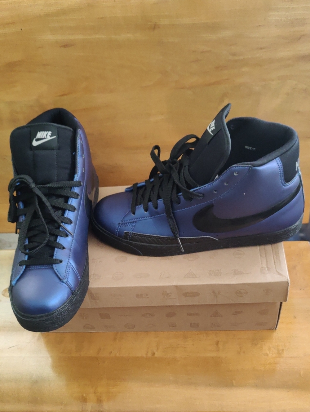 Rare Nike Blazer High Premium U HOH Foamposite Royal Blue Size 13. 392387-401